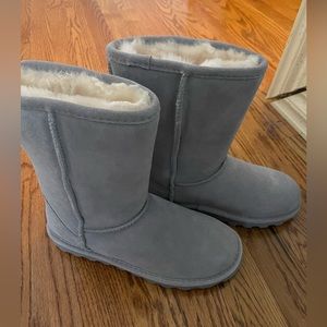 Gray bear paw Sherpa lined boots